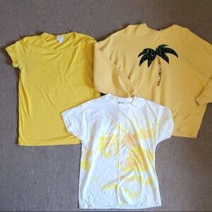 Bundle of 3 Women's Size L Yellow Shirts